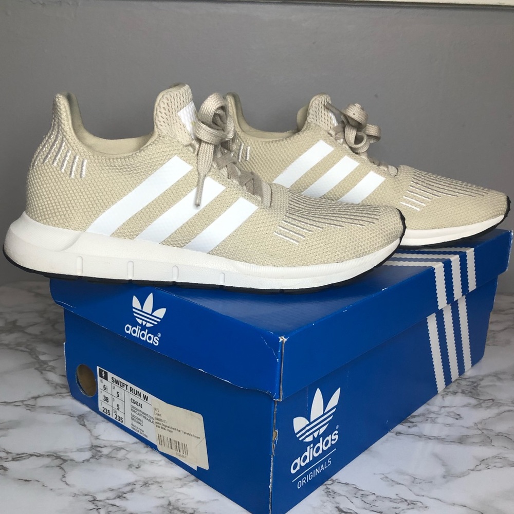 Adidas Women Swift Run Tan Sneakers